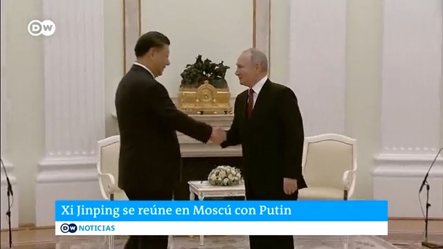 Putin dice a Xi Jinping que #Rusia está dispuesta a hablar de un plan de paz Los presidentes de Rusia y China tuvieron este lunes una reunión informal en Moscú. Pese a los recelos de Occidente, Pekín busca presentarse como mediador en la guerra entre #Rusia y #Ucrania. /pl