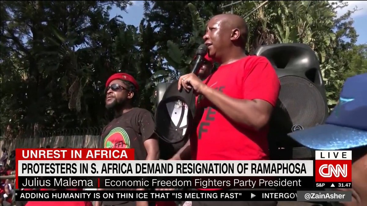 An extraordinary day of protests in 2 of Africa's most vibrant democracies - Kenya & South Africa. Julius Malema's EFF called for a #NationalShutdown & Raila Odinga's Azimio #Maandamano. We covered both on CNN with Zain Asher