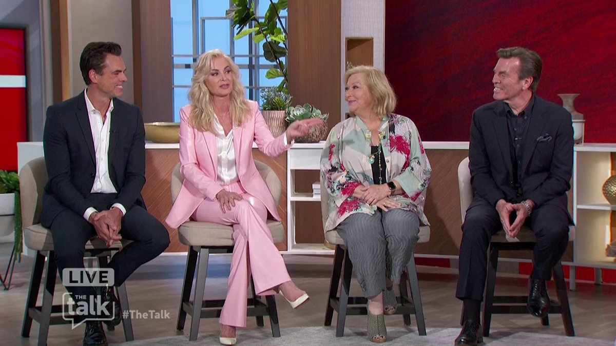 We have Peter Bergman, Beth Maitland, @Eileen_Davidson, and Jason Thompson in the studio to kick off our Young and Restless 50th birthday celebration! 🎉 🙌