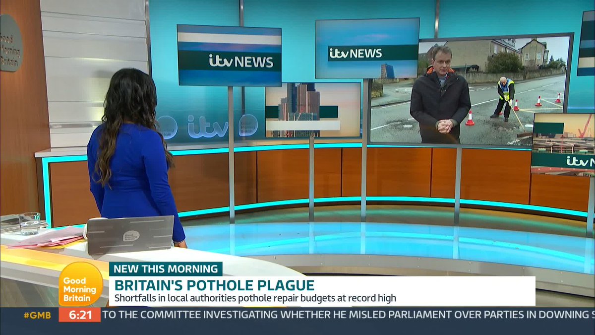It would cost £14 billion and take 11 years to fix all the potholes and crumbling roads in England and Wales, according to new research. A report has found that shortfalls in pothole repair budgets among local authorities have reached a record high. Nick Dixon reports.