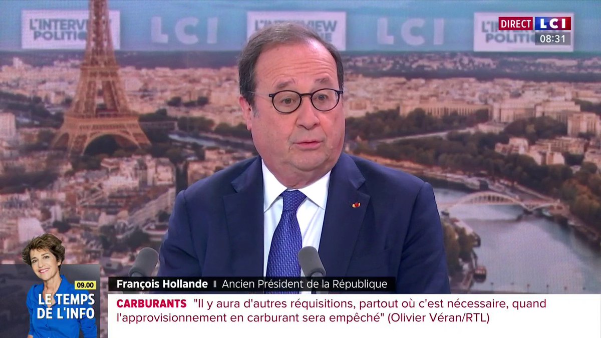 🔴🗣️ "Ce n'était pas le moment de proposer cette réforme des retraites, en pleine inflation et avec la guerre en Ukraine. C'est une erreur" François Hollande (François Hollande) répond à Adrien Gindre (Adrien Gindre) 📺 Dans #LesMatinsLCI