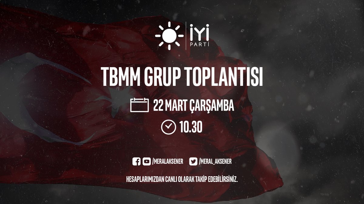 Milletimizle birlikte tarih yazmak için çıktığımız bu kutlu yolda; 🗓️22 Mart Çarşamba (yarın) 🕥10.30'da 📍TBMM grup toplantımızda yol haritamızı anlatmaya devam ediyoruz…