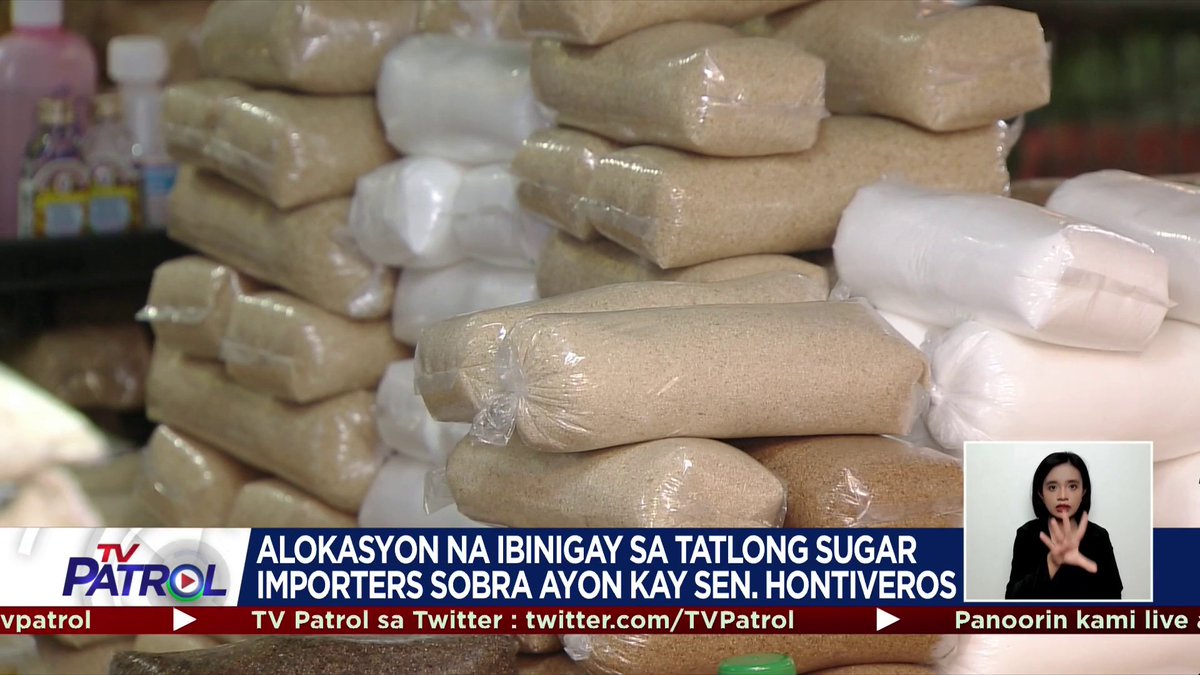 Tonight's report: Senator risa hontiveros exposed that the three sugar traders favored by the Dept of Agriculture have been earning billions because of the allegedly anomalous sugar importation program. DA says they respect Senator Hontiveros' views.