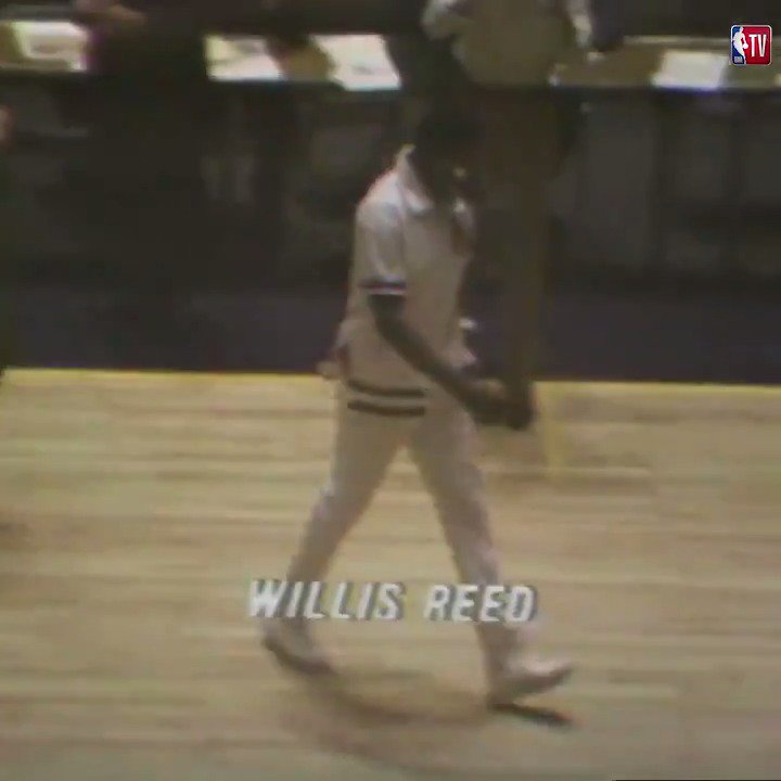Game 7. 1970 NBA Finals. Willis Reed’s status to play was unclear. And then… “Six-feet-ten from Grambling, the captain of the Knicks, the Most Valuable Player of the NBA.” One of the great moments in NBA history. RIP to The Captain. 🙏