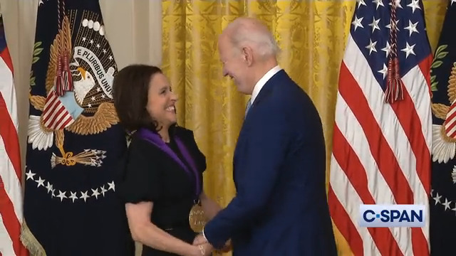 President Biden presents National Medal of Arts to Julia Louis-Dreyfus (Julia Louis-Dreyfus).