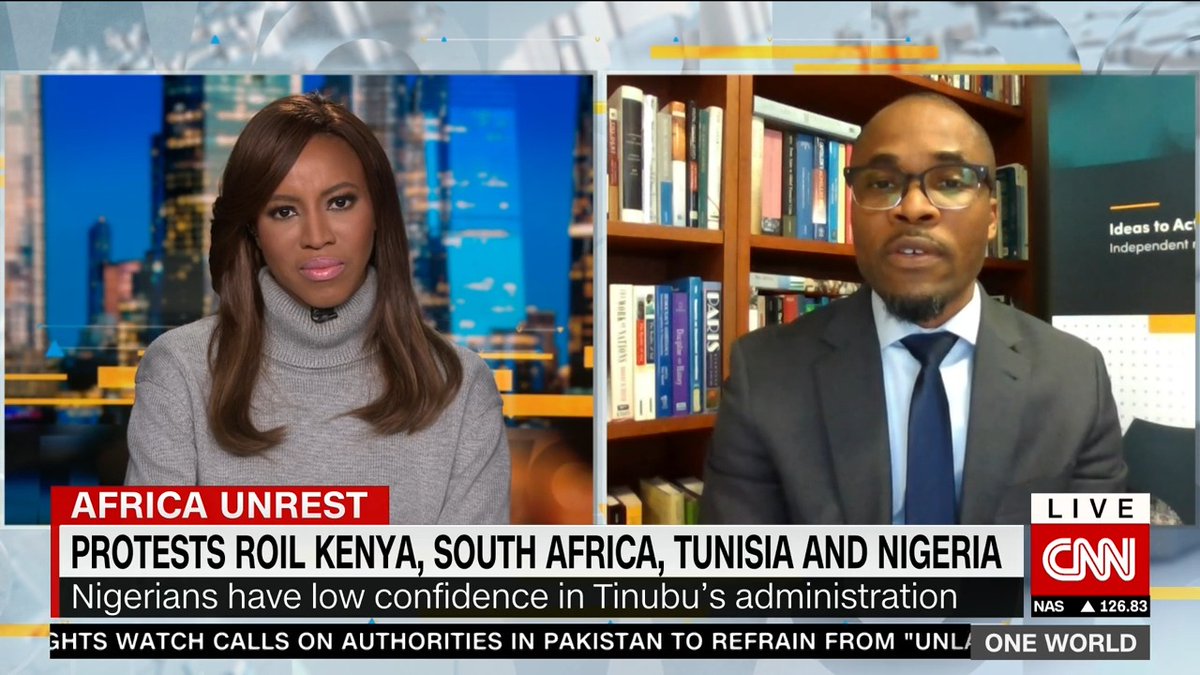 "In all these places, there’s a dissatisfaction with the quality of governance the people have gotten.” W. Gyude Moore Sr. Policy Fellow Center for Global Development weighs in on recent protests in #Kenya, #SouthAfrica, #Tunisia and #Nigeria.