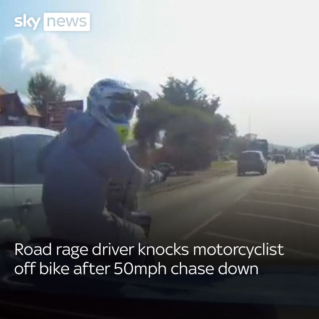 The road rage episode was caught by the driver's own dashcam, although he initially lied to the police and said his camera was broken. Latest: