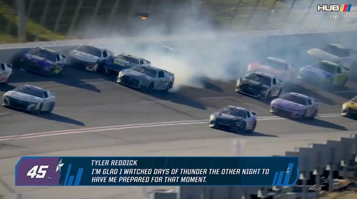 "I'm glad I watched Days of Thunder the other night to have me prepared for that moment." Radioactive: Atlanta. #RaceHub