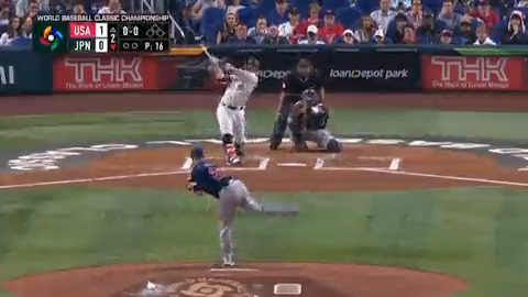 Last night's hero goes UPPER DECK to tie the game! #WorldBaseballClassic
