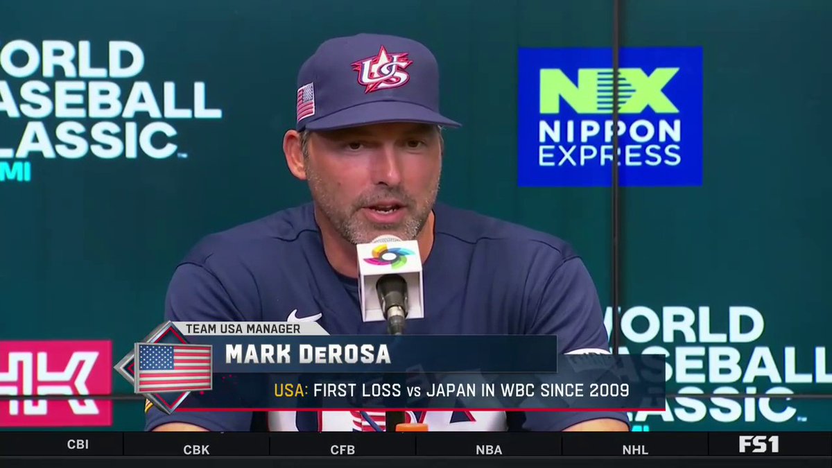"The baseball world won tonight." USA Manager Mark DeRosa gives his thoughts after the loss to Japan in the 2023 WBC Championship