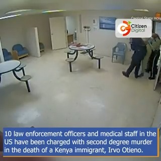 CCTV footage of the struggle between Kenyan immigrant - Irvo Otieno, police and medics before he died