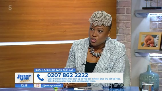 "Suella Braverman is a dangerous Home Secretary who is legitimising the ongoing systemic racism against Black and other ethnic non-white marginalised communities." Dr Shola Mos-Shogbamimu believes Suella Braverman should "absolutely" be sacked. Do you agree? Storm Huntley | #JeremyVine