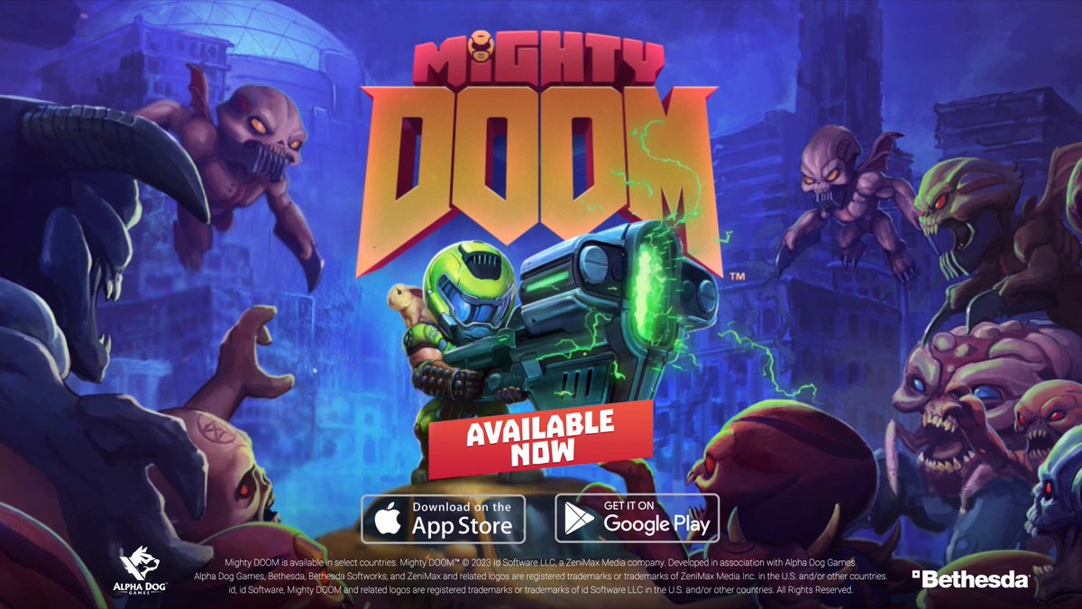 Mighty DOOM is available now for free on Google Play and Apple App Store!
