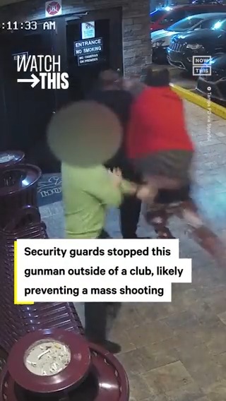 (warning: distressing) Authorities are praising a trio of security guards as heroes, after they worked together to stop an armed gunman from entering a strip club in Tampa, FL, on March 19 — preventing a possible mass shooting.