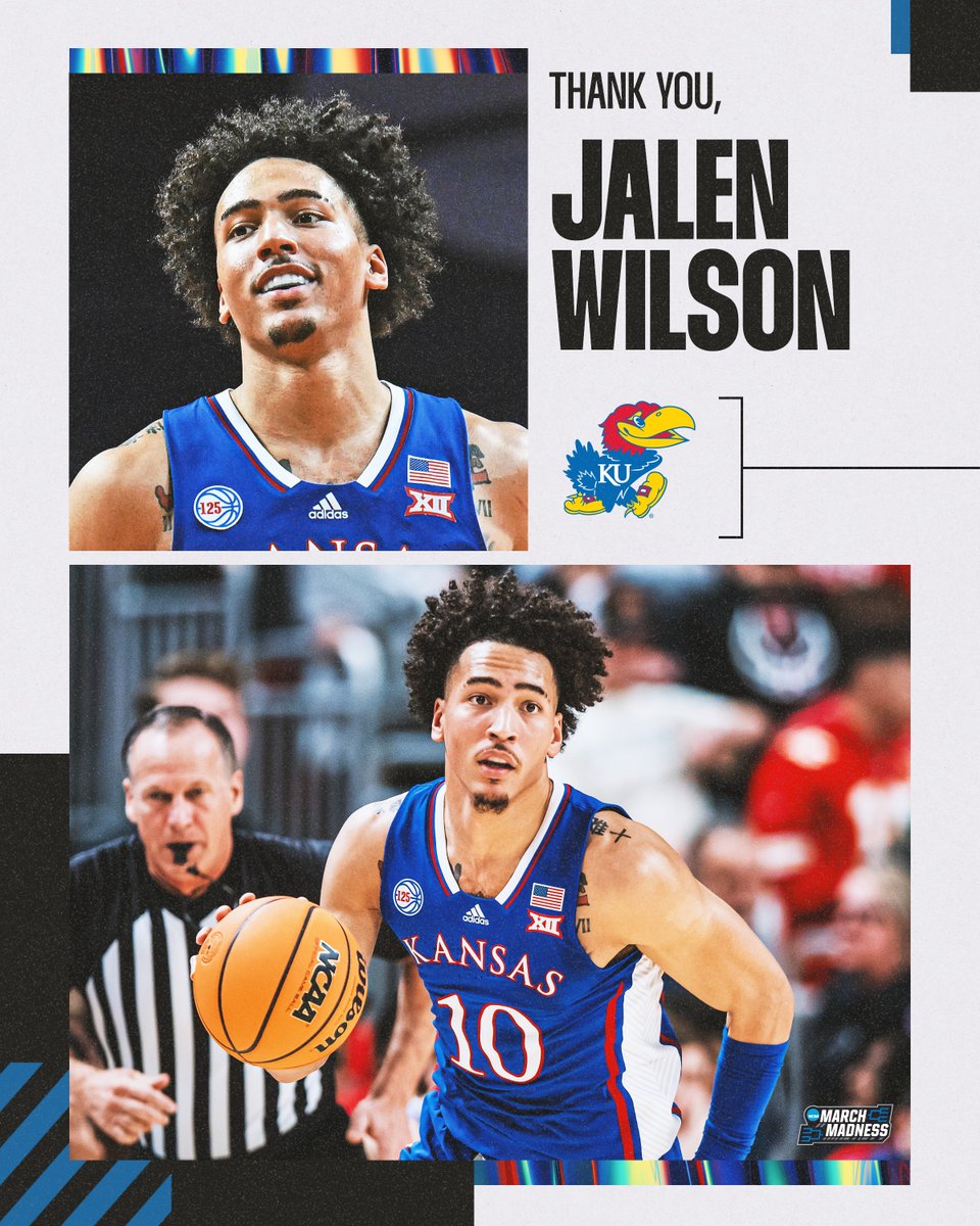 Thank you jwill for an incredible career with Kansas Men’s Basketball 👏