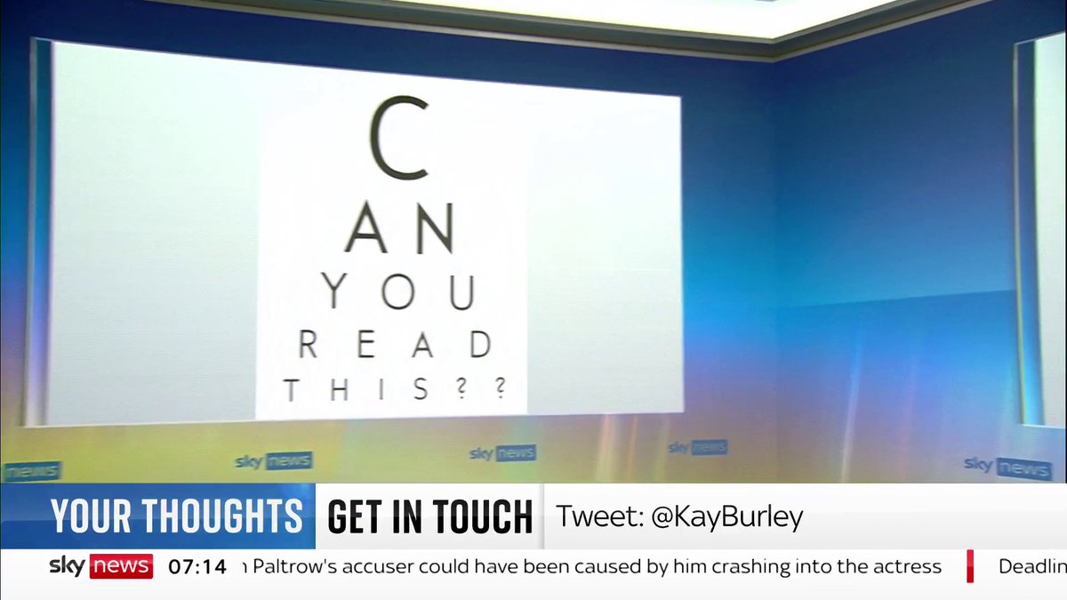 🔊 YOUR THOUGHTS 🔊 Should police be testing your eyesight on the roadside? You could soon be fined or have your licence taken away if you can't read a registration plate 20 metres away. Tell us your thoughts and we'll share them on TV #KayBurley FC