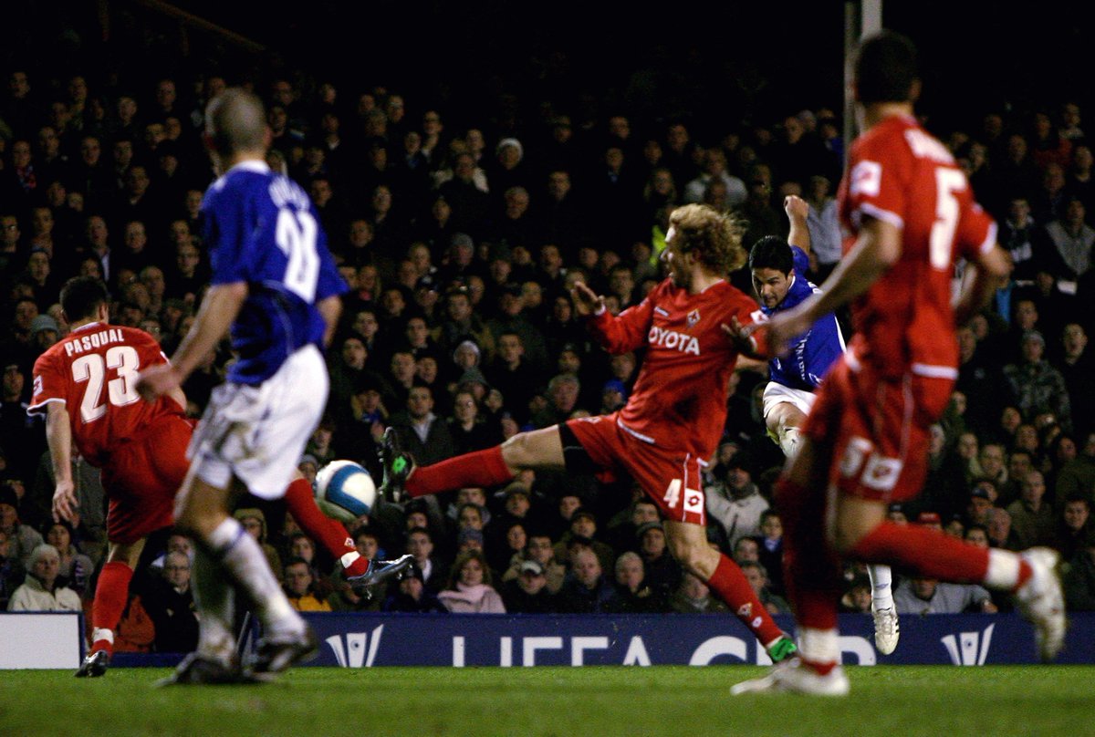 Arteta vs Fiorentina. Sat right behind the goal that night, one of the best atmospheres ever.