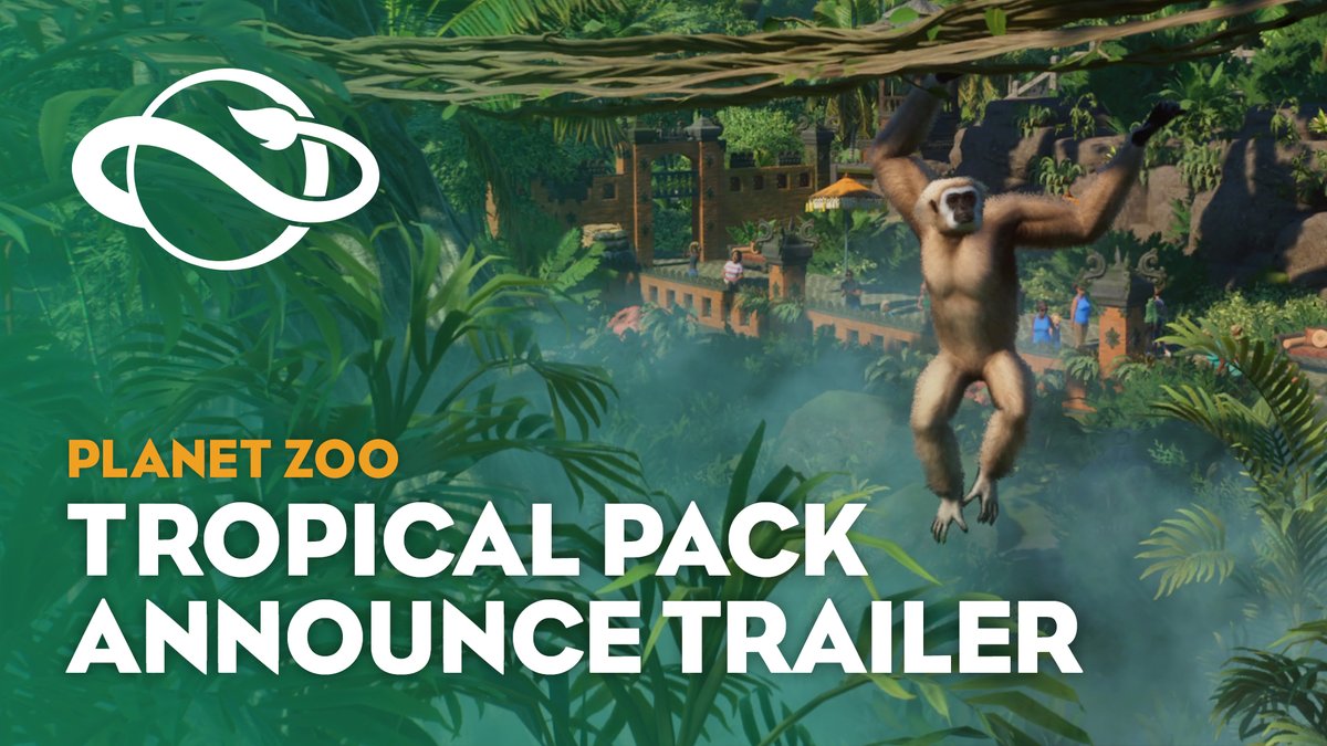 Winter's over and things are heating up here at Planet Zoo 🌴 Introducing the Planet Zoo: Tropical Pack, arriving 4 April! Slow down 🦥 and relax in the rainforest with 5 new animal friends, scenery pieces, and a Campaign Scenario ✨ Full info: