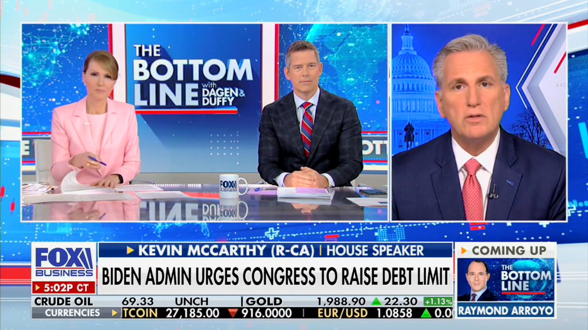 .Kevin McCarthy: "We've got a weak leader in the White House and we're seeing it in every aspect:" -A banking sector in chaos -Raging inflation -U.S. energy undermined -An open border -A fentanyl crisis -The CCP emboldened