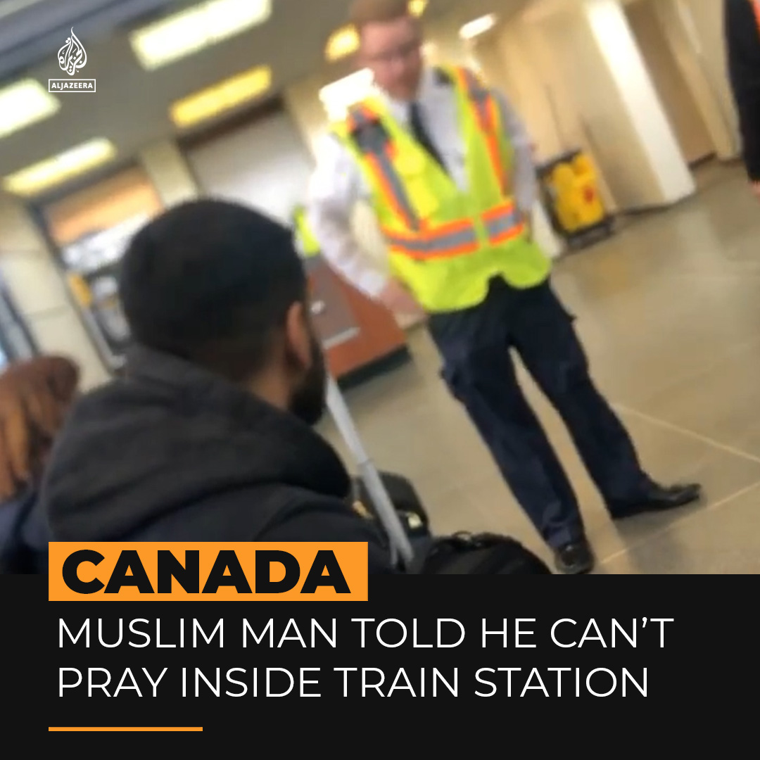 “We don’t want you praying in here. You’re bothering our other customers.” A Canadian rail company has come under fire over a video of a Muslim man being told he can’t pray in an Ottawa train station ⤵️