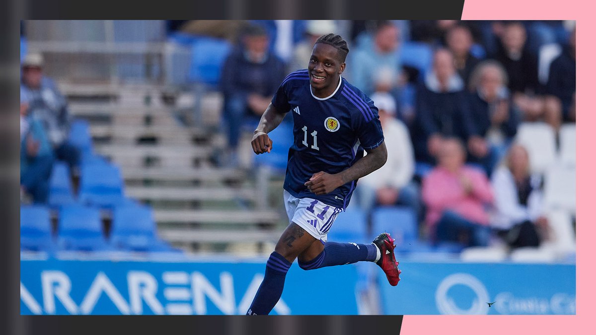"That is wonderful!" Dire Mebude opens the scoring against Sweden on his first start for Scotland Under-21s 🙌 #YoungTeam