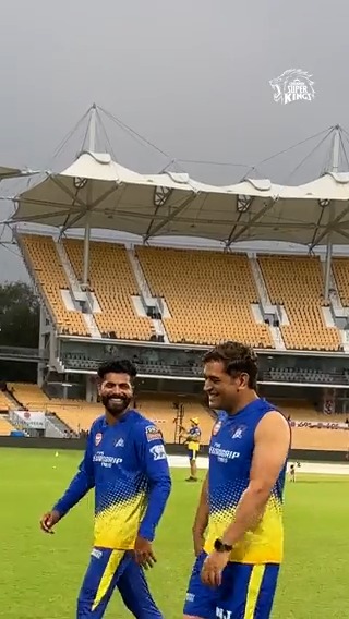 MaJa ba MaJa ba! 😍 #WhistlePodu #Yellove 🦁💛 Ravindrasinh jadeja Mahendra Singh Dhoni