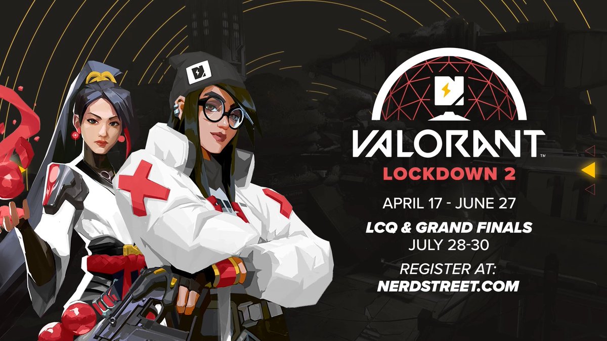 Let's lock it down again! 🔒 👇 ✌️ VALORANT Lockdown 2 starts on April 17. There are more ways to win and qualify for the $10,000 LAN in Philadelphia on July 29-30. Learn more: