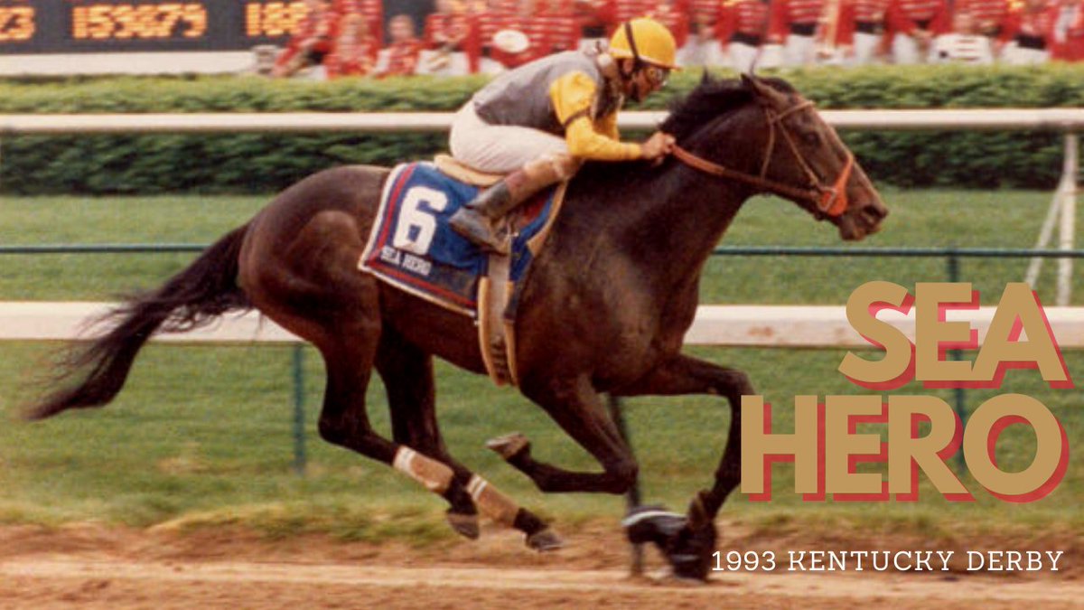 An unforgettable moment in horse racing history! Watch as SEA HERO and jockey Jerry Bailey make their mark in the 1993 #KyDerby! 🏆 #TBT