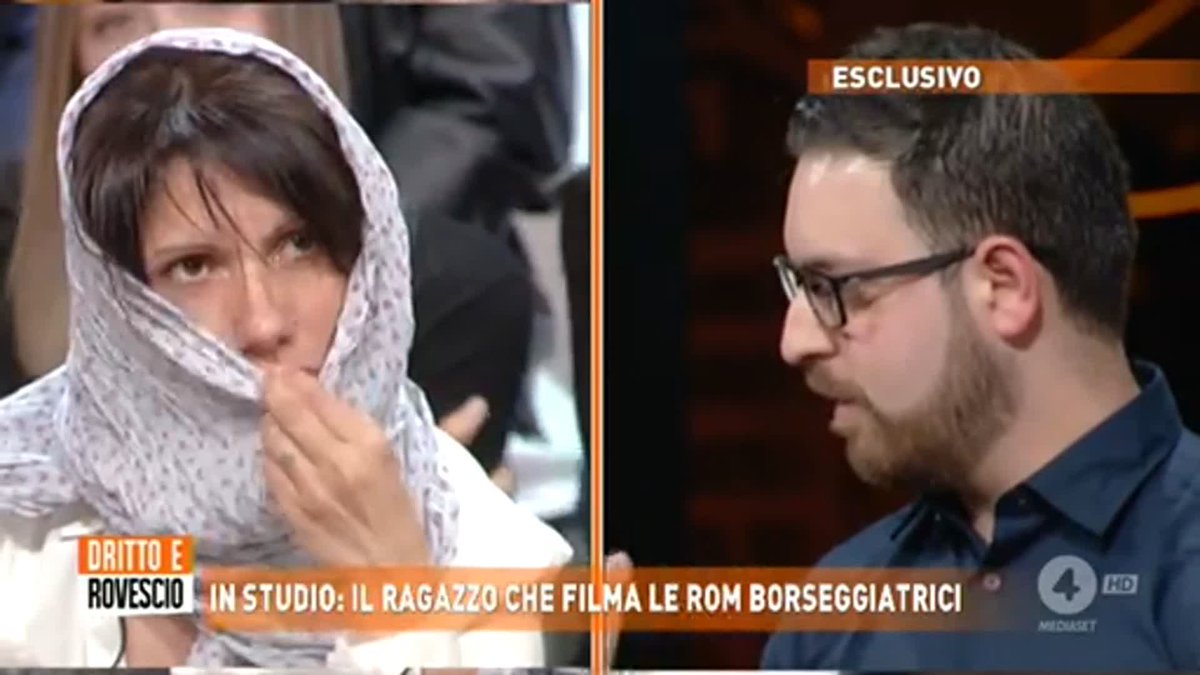 "Lo faccio per segnalarle ai cittadini e aiutarli a fare attenzione" A #Drittoerovescio il ragazzo che filma le rom borseggiatrice