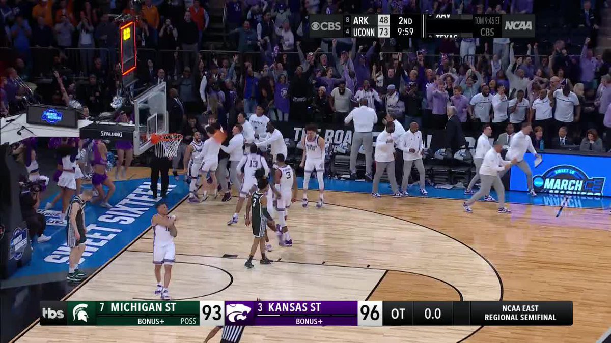 KANSAS STATE IS HEADED TO ITS FIRST ELITE 8 SINCE 2018 🔥 #MarchMadness