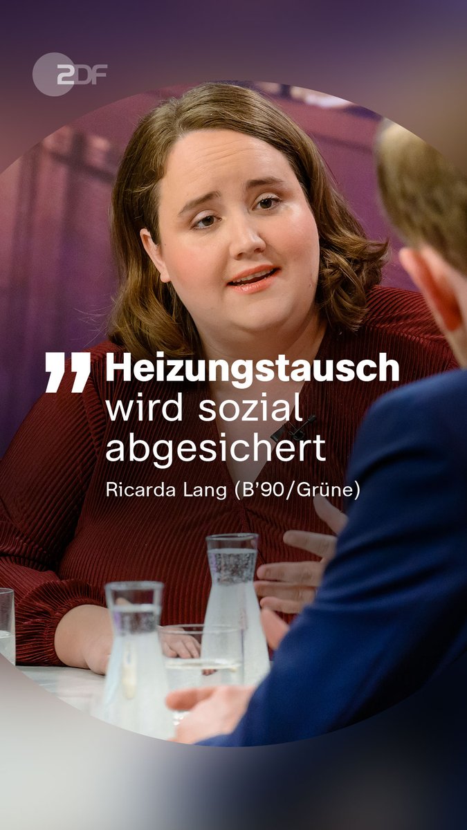 Die Bundesregierung wird den geplanten Austausch von Heizungssystemen nach den Worten von Ricarda Lang von Anbeginn an sozial gestalten: „Wenn die Regel kommt, dann wird sie sozial flankiert sein, dann wird die soziale Flankierung stehen." Mehr #illner 👉