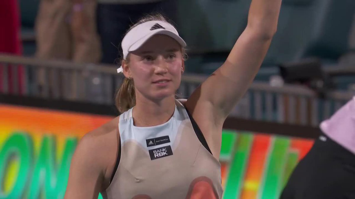 Rybakina gets it done 🫡 The Indian Wells champ continues her winning streak and sets up another meeting with Badosa in Round 3! #MiamiOpen