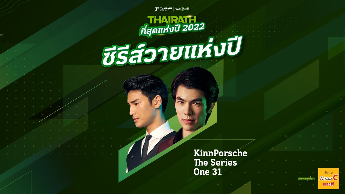ประกาศผลโหวต #ซีรีส์วายแห่งปี #ไทยรัฐที่สุดแห่งปี2022 สนับสนุนโดย บีไชน์ เนเจอร์ซี อะเซโรลา เชอร์รี่ สกัด ได้แก่ #KinnPorscheTheSeries ชนะไปด้วยคะแนน 41.48% #ไทยรัฐ #ที่สุดแห่งปี2022 #กลรักรุ่นพี่ #โอมนนน #หยิ่นวอร์ #MynameisNanon #แค่เพื่อนครับเพื่อน #KinnPorsche