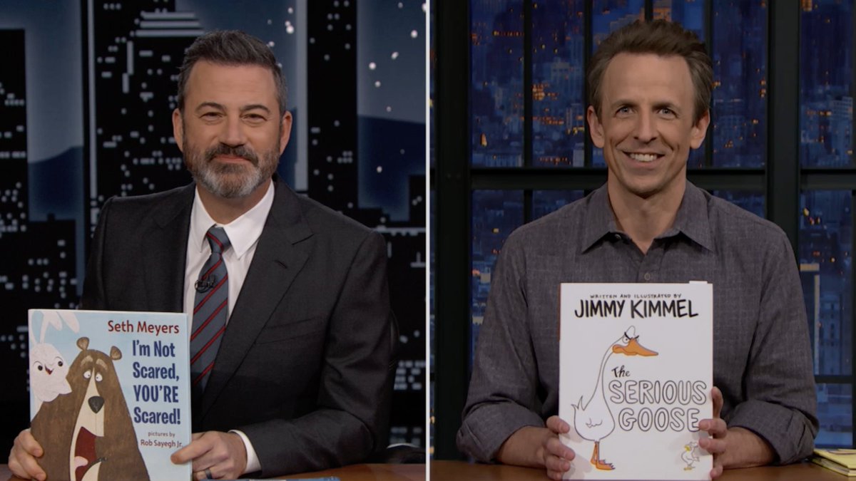 "I’m Not Scared, YOU’RE Scared!” by @SethMeyers and my book "The Serious Goose” (to benefit Children’s Hospitals) are on sale for $9.99 with the purchase of any other children’s book at Barnes & Noble Barnes & Noble thru April 9th!