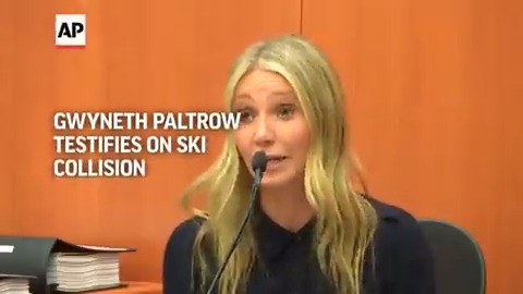 Gwyneth Paltrow insisted Friday on the witness stand that a ski collision at a Utah ski resort wasn’t her fault, claiming the man suing her smashed into her from behind with his skis.