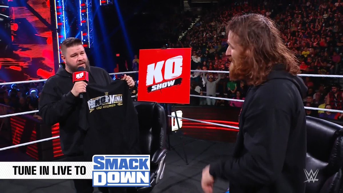 "#WrestleMania is different this year..." Kevin has a gift for Sami Zayn... 🎁 #SmackDown
