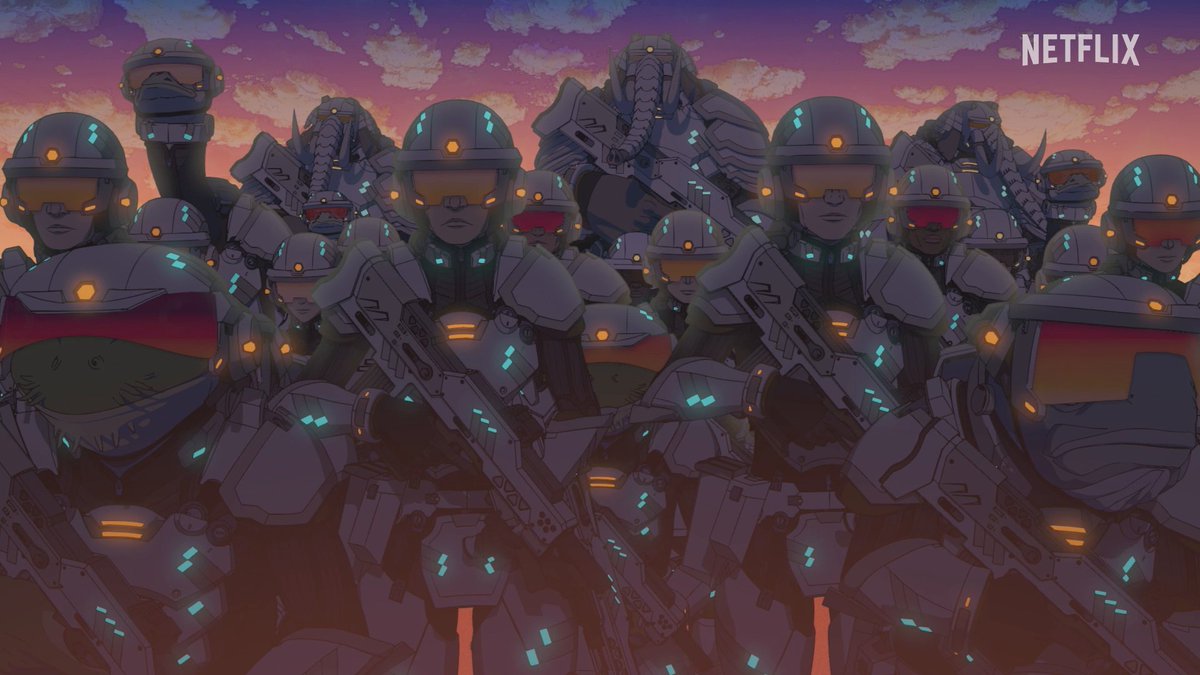 「#幼女戦記」の原作者カルロ・ゼンによる完全新作ミリタリーSFノベルをアニメ化！Netflixシリーズ『ヤキトリ』。 監督・安保英樹 × 脚本・堺三保 ×キャラクターデザイン・山形厚史に加え、音楽は世界で活躍するテクノアーティスト KEN ISHIIが担当。 #AnimeJapan #AJ2023