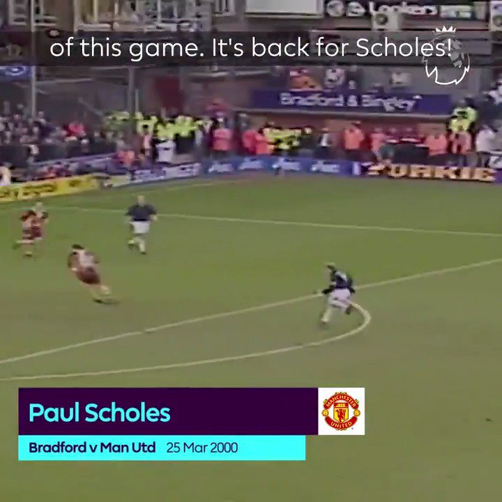23 years ago today: Paul Scholes, Valley Parade, and a Cuban Fucking Cigar of a volley. Pick that one out, son.