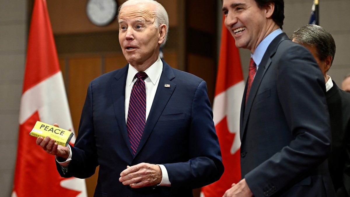 #TheMoment Joe Biden gets a sweet treat made by a Syrian-Canadian chocolatier