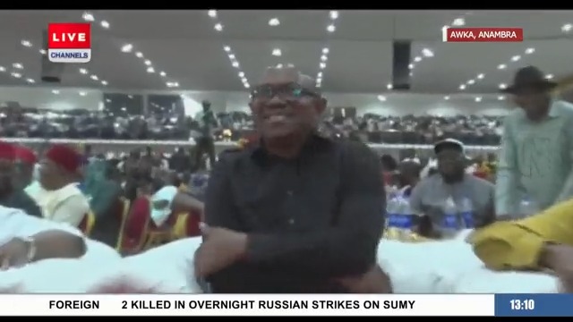 Anambra Residents Erupt As Peter Obi Arrives Gov Soludo's 'One Year In Office' Event