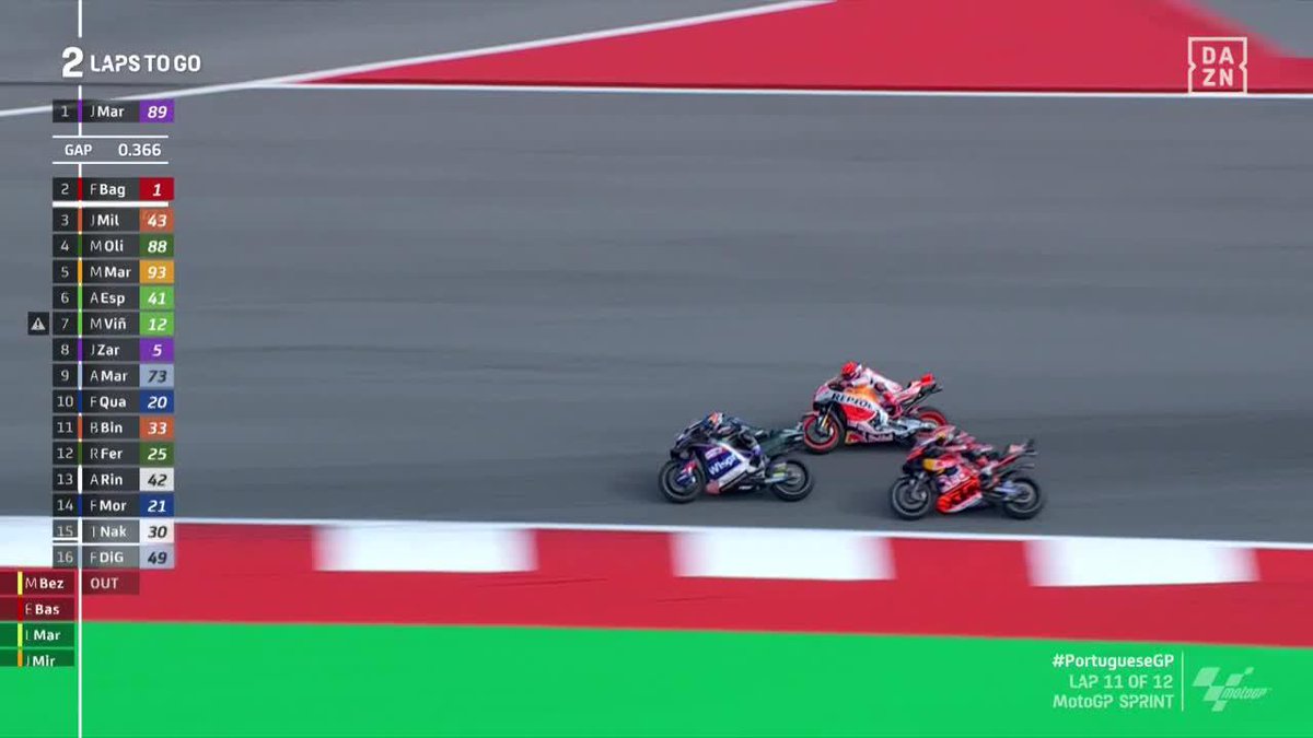 ¡SI ES QUE ES EL MÁS LISTO DE LA CLASE! 🔥 ¡Marc Márquez huele la sangre! 🐜 Allí donde ve huecos, allí donde mete su Honda. Su espectacular maniobra para terminar en el podio de la carrera el sprint #PortugueseGP 🇵🇹 #MotoGP 🏁