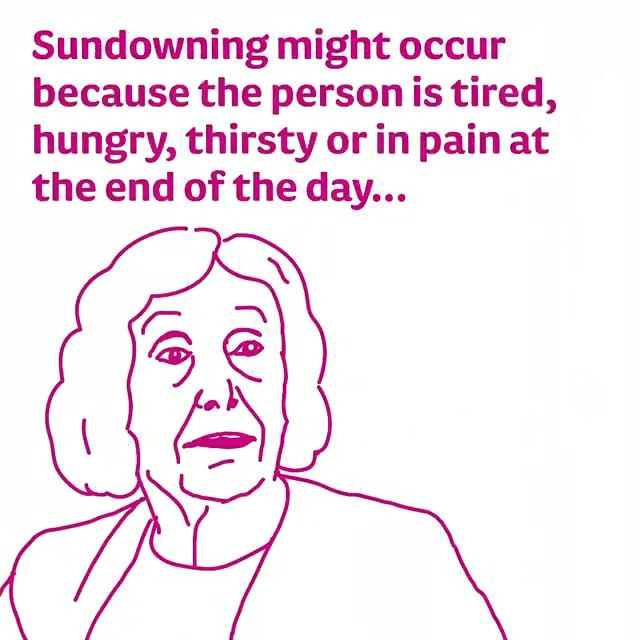 The clocks go forward on Sunday 🕑, and we're raising awareness of sundowning. #Sundowning is a term used for changes in behaviour that occur in the evening, around dusk. 🌇 For more tips about how to manage sundowning, click here 👇