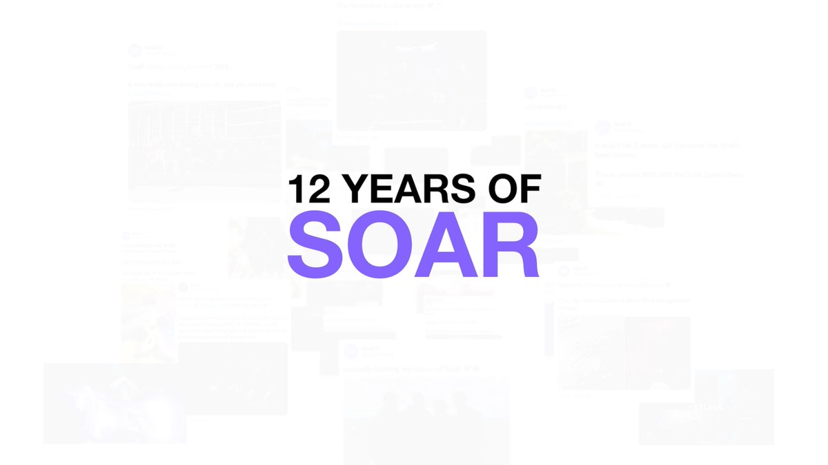 Celebrating 12 Years of SoaR. Thanks for all the support over the years helping our dreams come true and making the impossible, possible. SoaR ♾