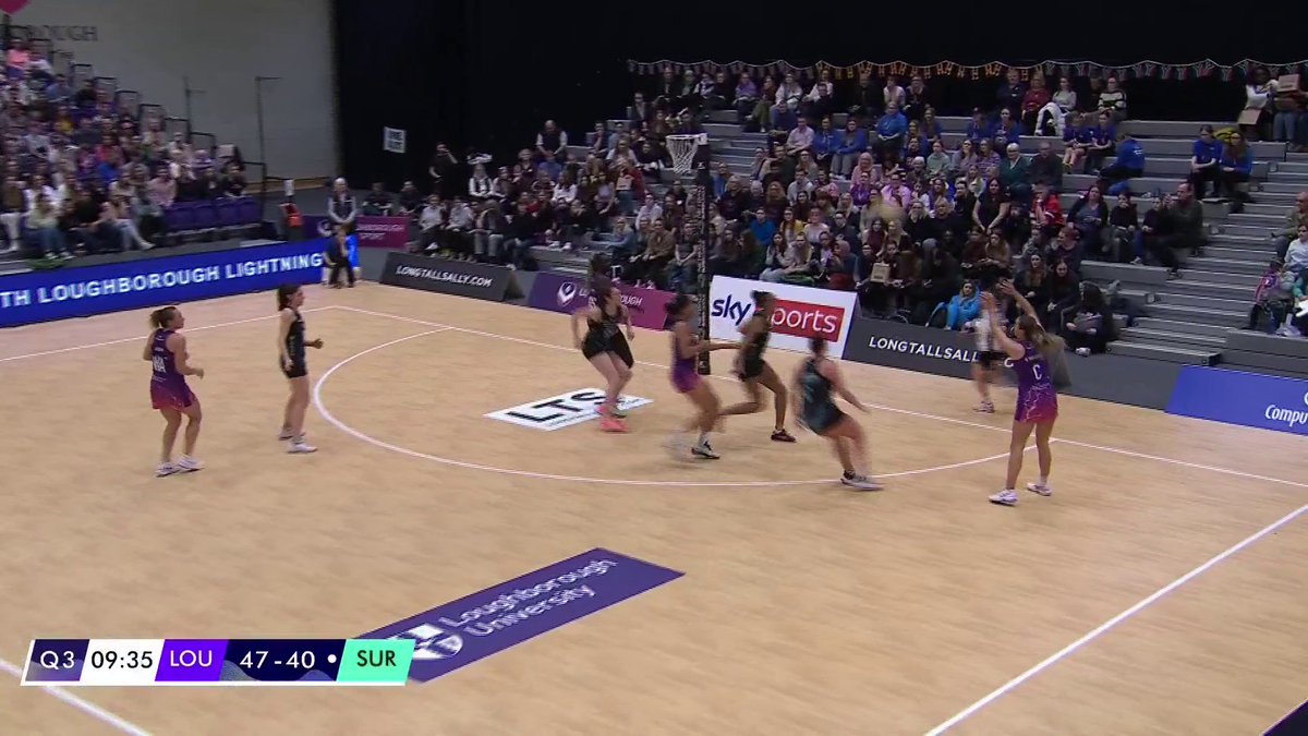 Not if Hannah Williams has anything to do with it 👊 A brilliant turnover from the Loughborough Lightning Netball's centre sees another one on the board for the home side ☝️ #GetSomeNet l #NSL2023