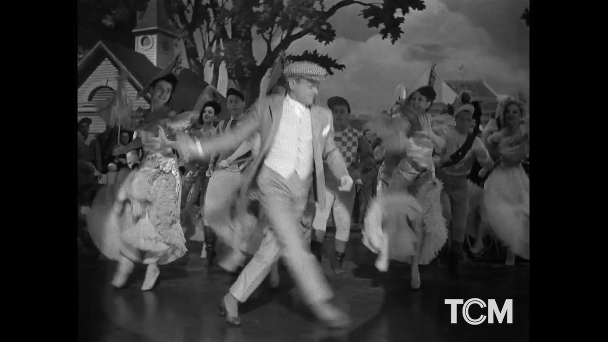 YANKEE DOODLE DANDY, the musical biography of patriotic song-and-dance man George M. Cohan, was the favorite film of its star, James Cagney. Cagney won the Best Actor Oscar for his performance.