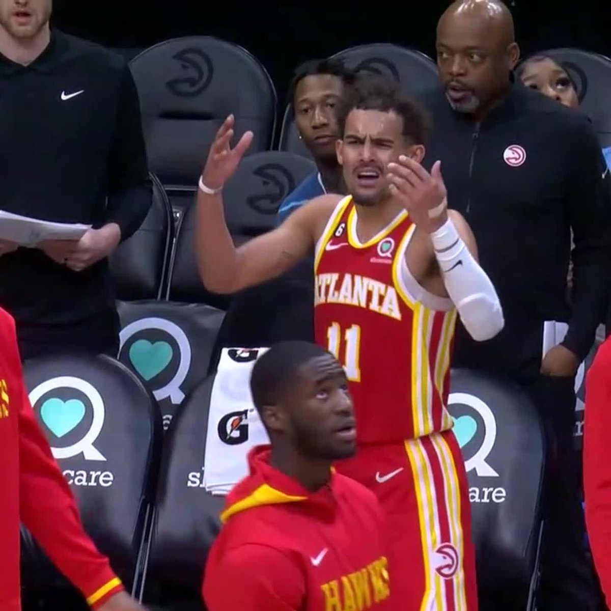 Trae Young was ejected vs. the Pacers for throwing the ball at an official.