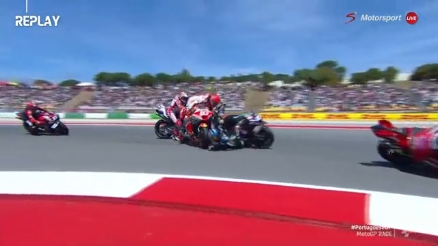 Marc Marquez gets it all wrong and ends up being involved in a horrific crash, knocking home-favourite Miguel Oliveira off his bike 🙆♂️ #PortugueseGP