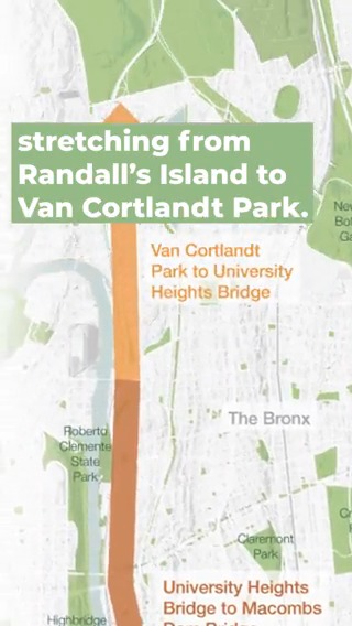 COMING to THE BRONX: The Harlem River Greenway! It’ll be seven miles of walking, biking and recreation from Randall’s Island to Van Cortlandt Park.