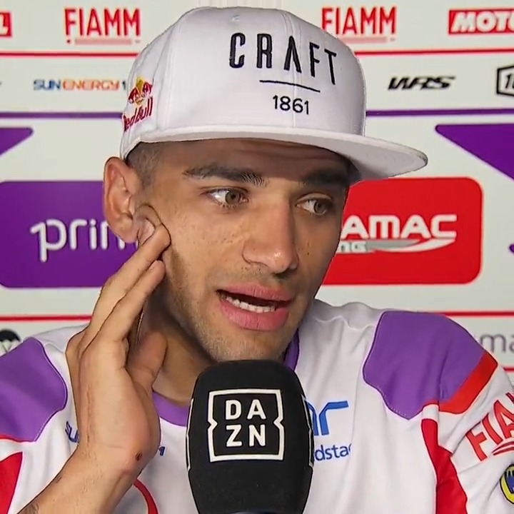 🗣️ "Lo mismo de siempre. Pensaba que me había roto la pierna". 🔊 "Espero que Dirección de Carrera haga algo. Estoy cansado de esto". Jorge Martín Almoguera habla después de lo ocurrido con Marc Márquez y Miguel Oliveira #PortugueseGP 🇵🇹 #MotoGP 🏁