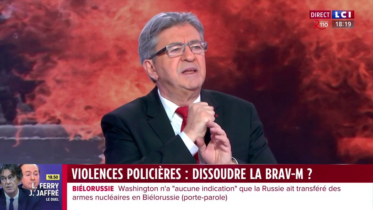 Insupportable dérive de Jean-Luc Mélenchon qui veut aller faire soigner les policiers. Les insoumis rêvent de rétablir le goulag. Par ses propos honteux, monsieur Mélenchon franchit une étape de plus pour imposer un régime tyrannique.